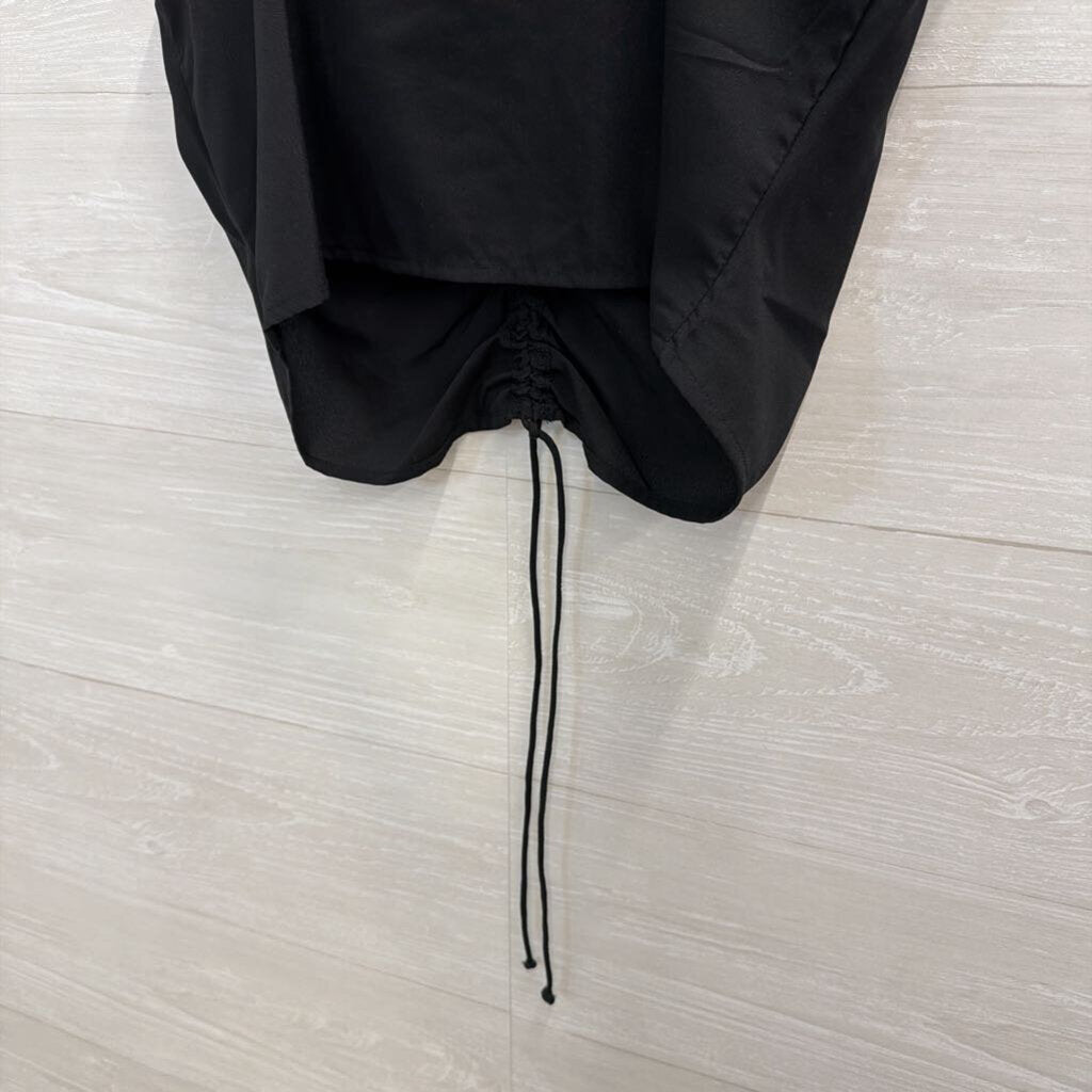 Vero Moda Black Ruched Front Cropped Tank Top Small