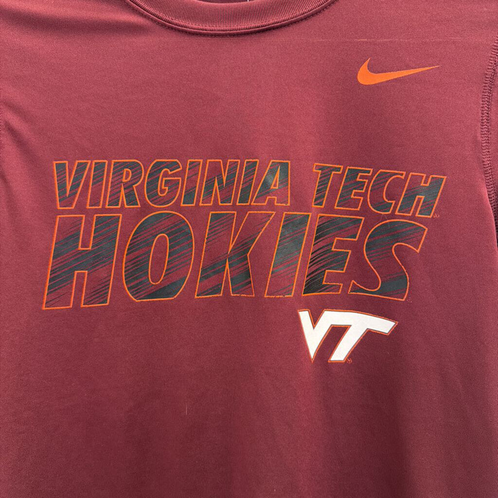 Nike Burgundy Virginia Tech Short Sleeve Top Medium
