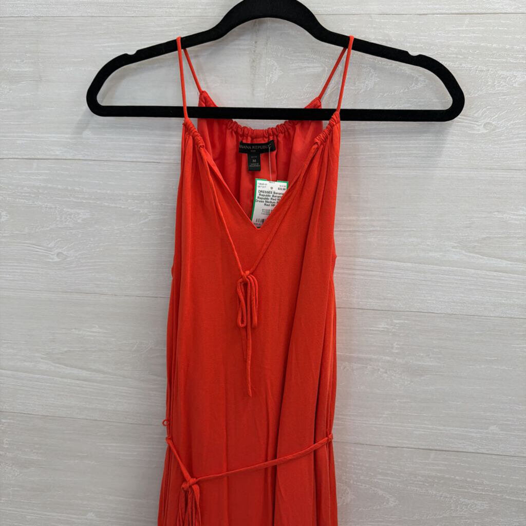 Banana Republic Red Maxi Dress Medium Petite