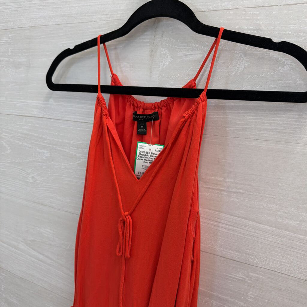 Banana Republic Red Maxi Dress Medium Petite