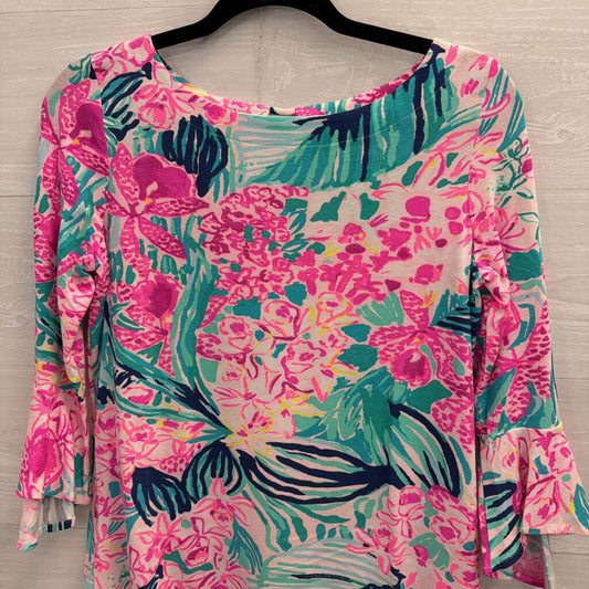 Lilly Pulitzer Pink/ Multi Print Long Sleeve Top Extra Small