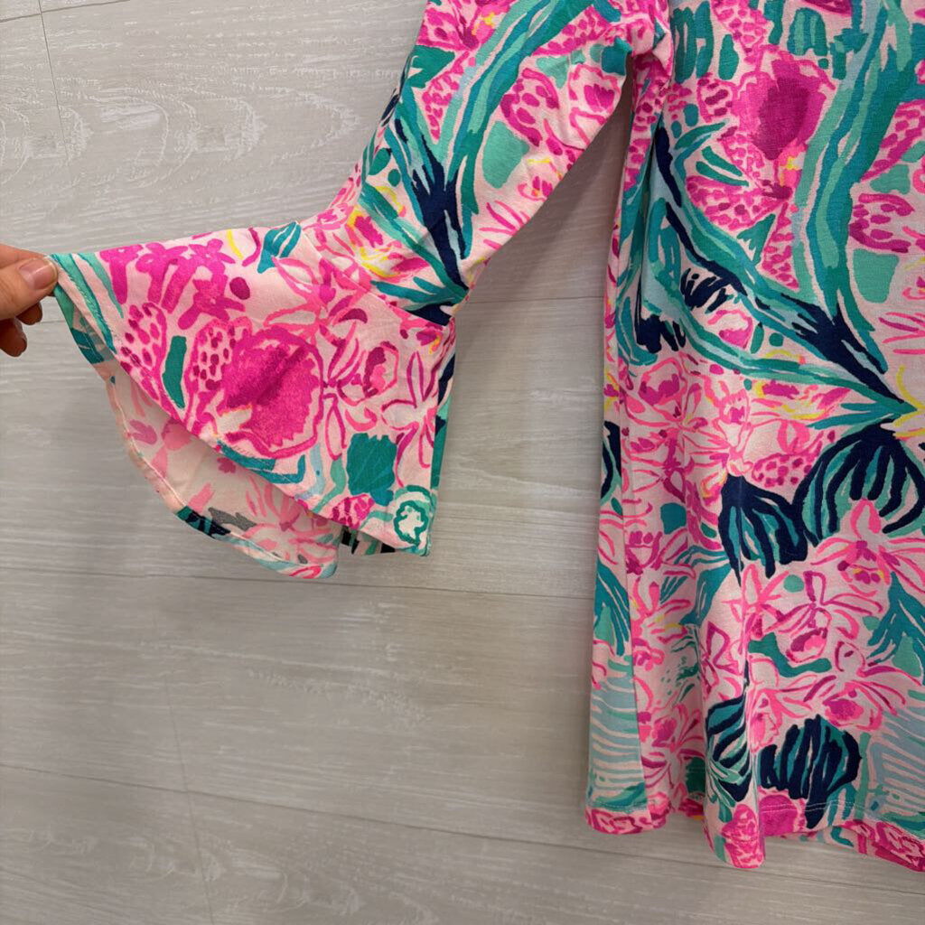 Lilly Pulitzer Pink/ Multi Print Long Sleeve Top Extra Small
