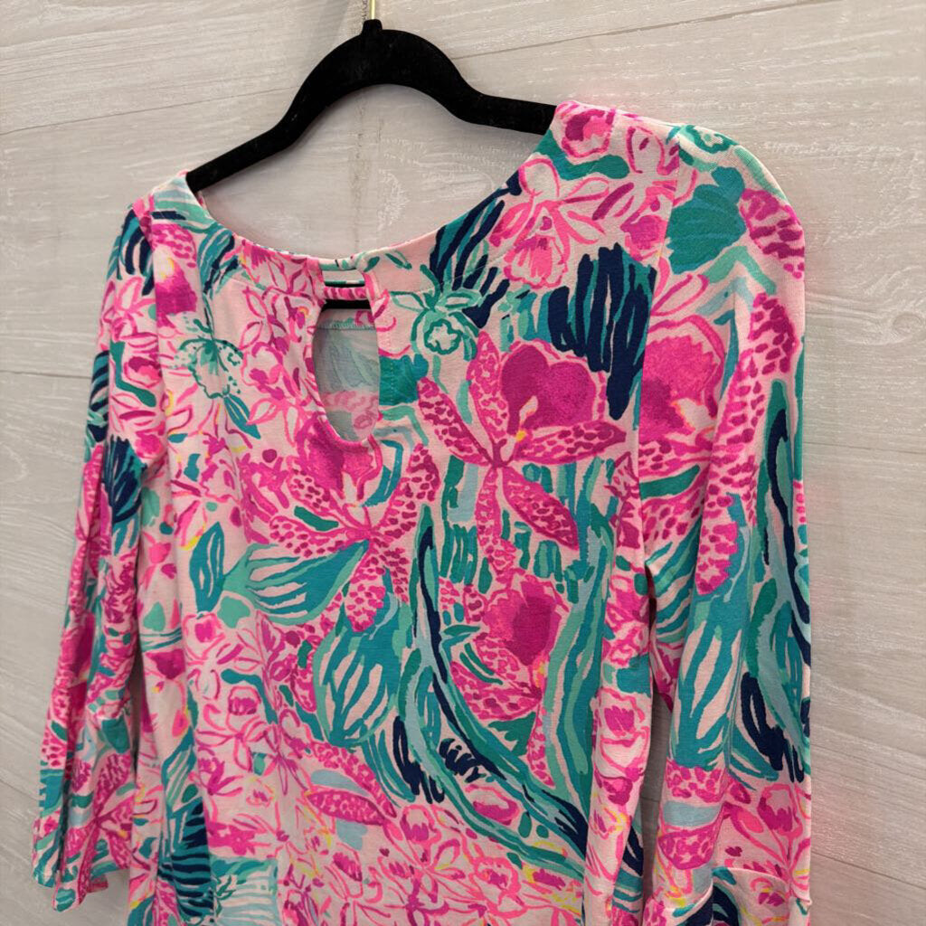 Lilly Pulitzer Pink/ Multi Print Long Sleeve Top Extra Small