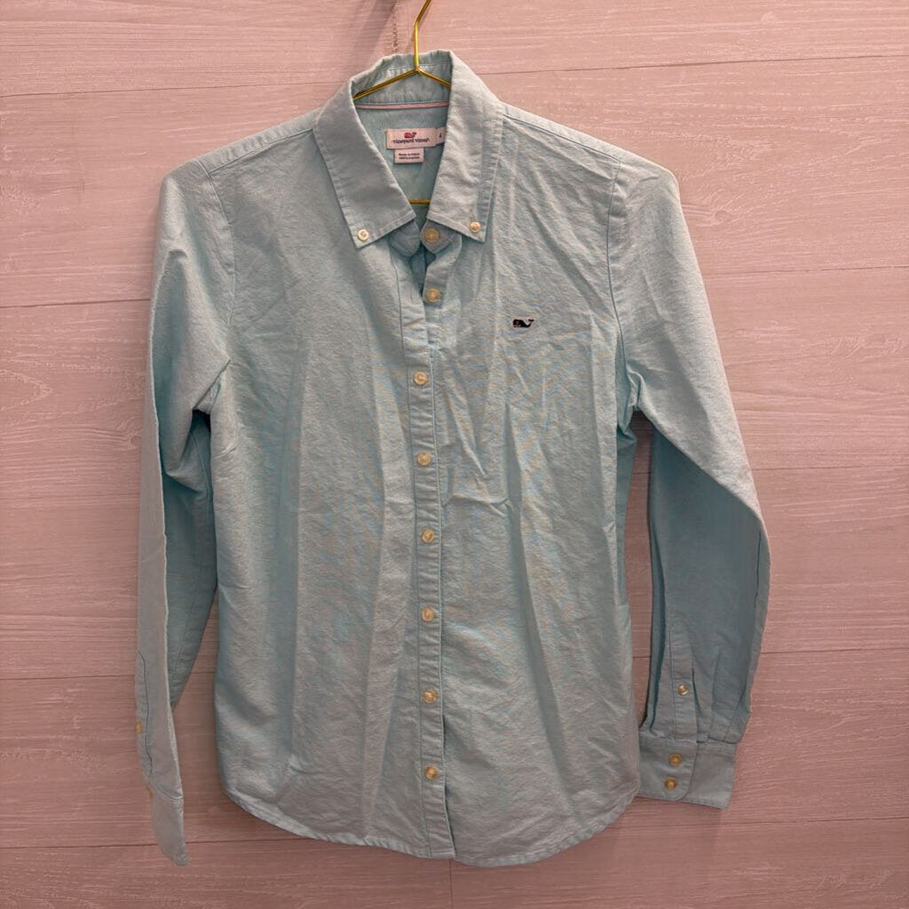 Vineyard Vines Blue Long Sleeve Button Down Top 4