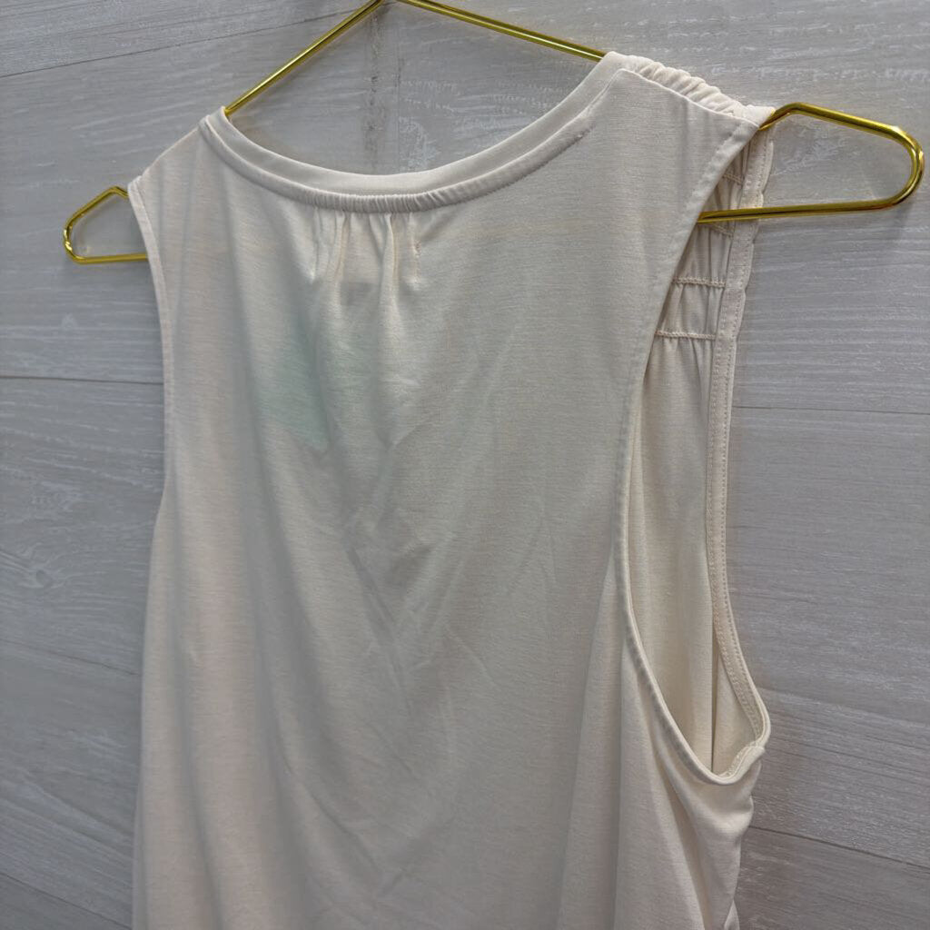 Lucky Brand Cream V Neck Tank Top SMall