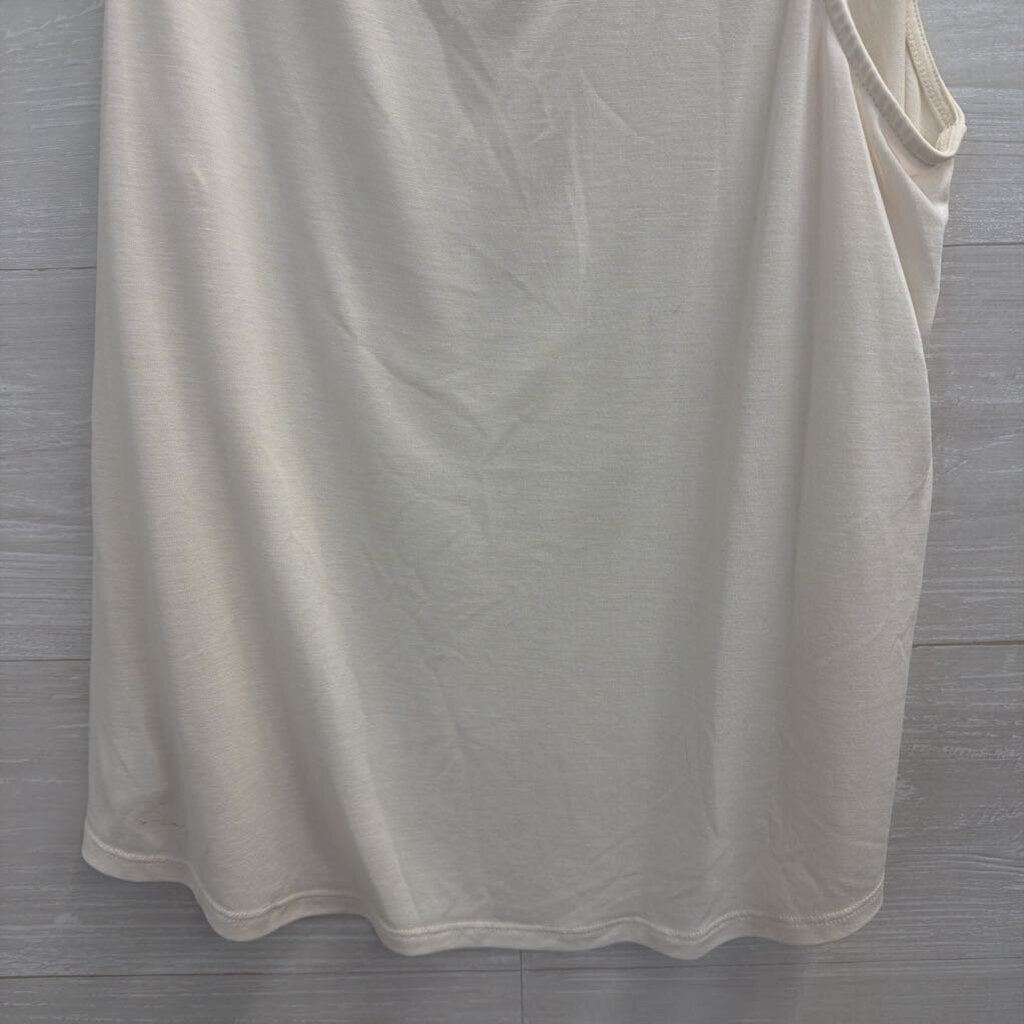 Lucky Brand Cream V Neck Tank Top SMall