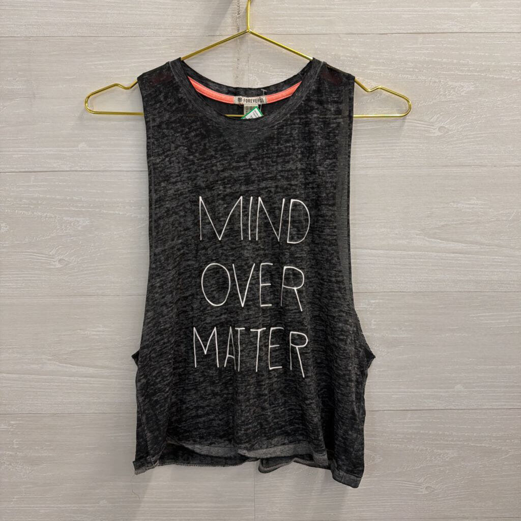 Grey Mind Over Matter Graphic Tank Top Extra Small