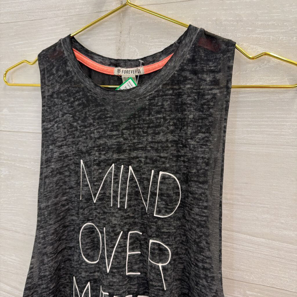 Grey Mind Over Matter Graphic Tank Top Extra Small