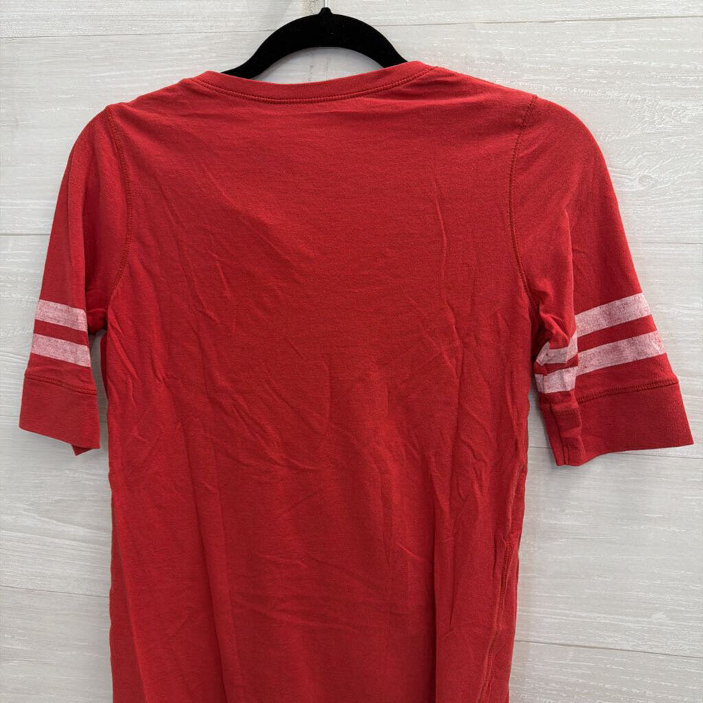 47 Red Nationals Short Sleeve V Neck Graphic Tee Medium