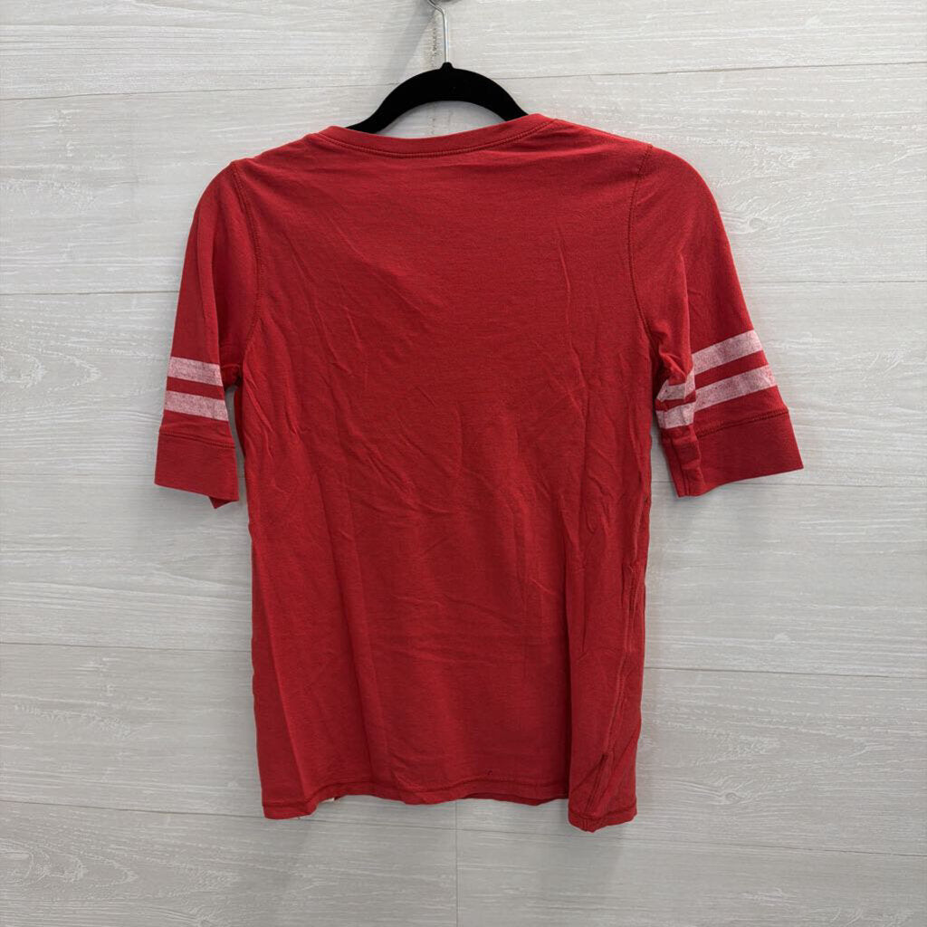 47 Red Nationals Short Sleeve V Neck Graphic Tee Medium