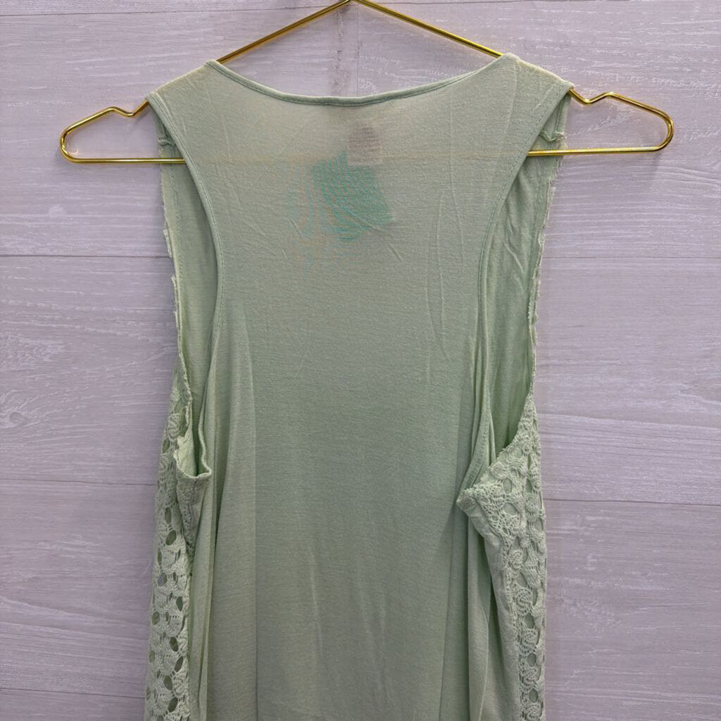 Sundance Mint Green Lace Tank Top Small