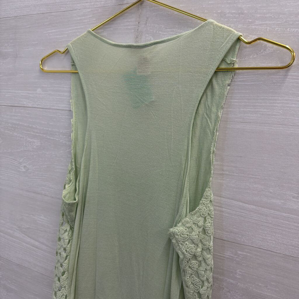 Sundance Mint Green Lace Tank Top Small