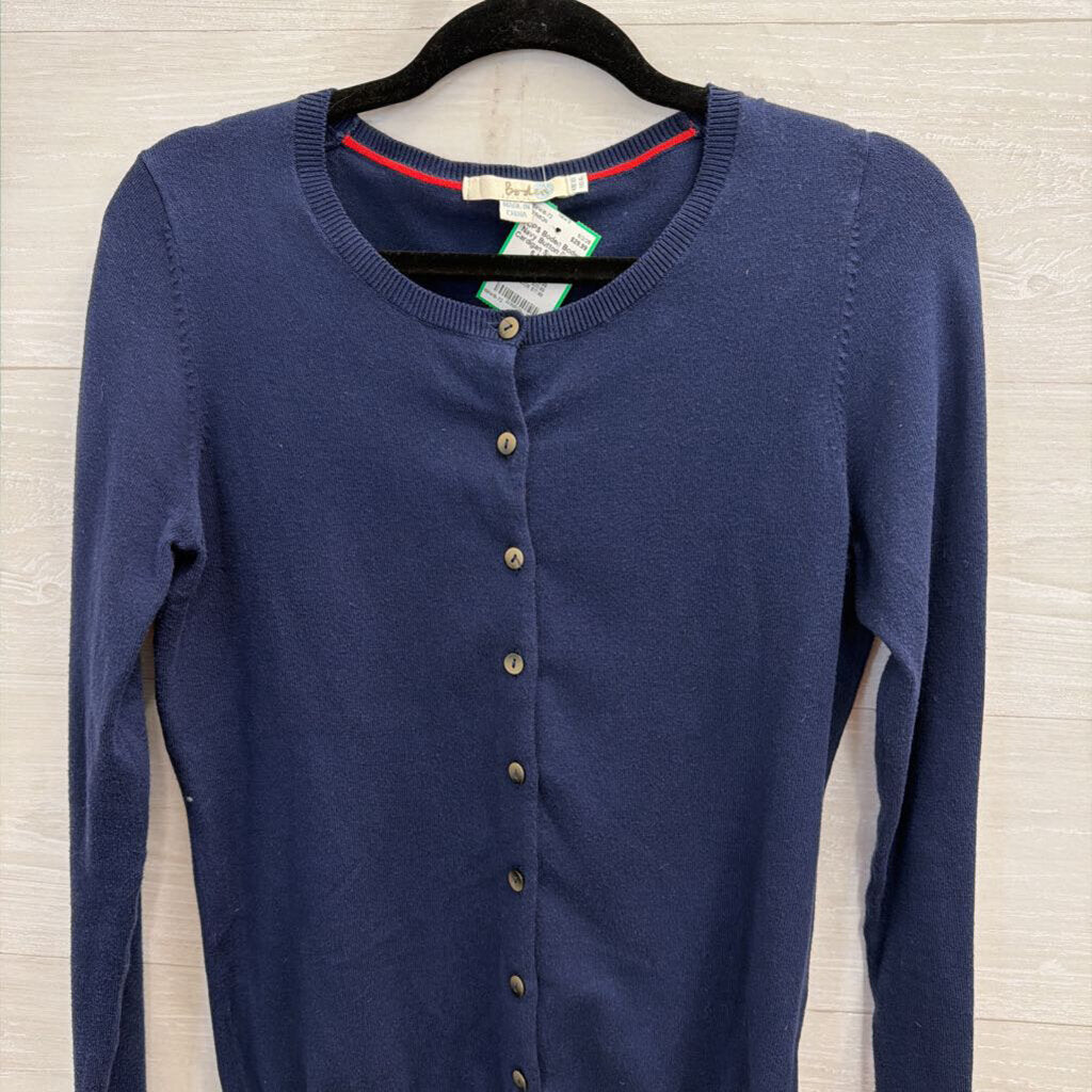 Boden Navy Button Front Cardigan Sweater 6