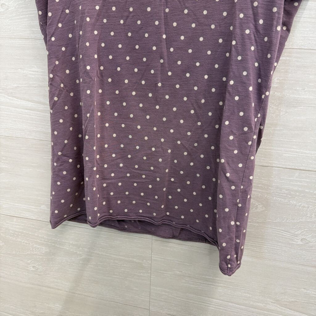 Boden Purple/ White Polka Dot Short Sleeve Top 6