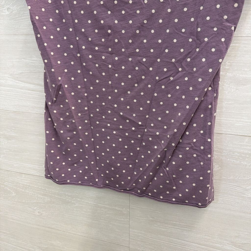 Boden Purple/ White Polka Dot Short Sleeve Top 6