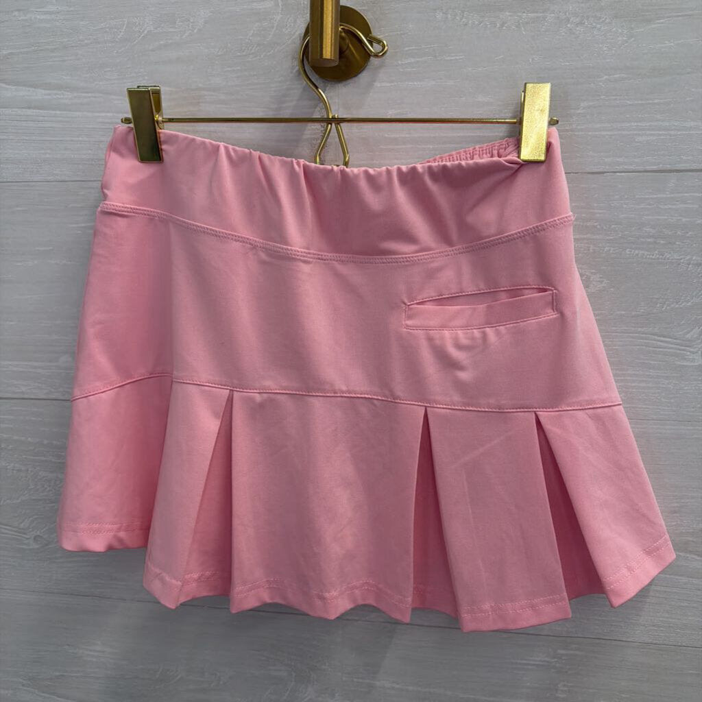 Pink Athletic Skirt With Shorts Extra Small