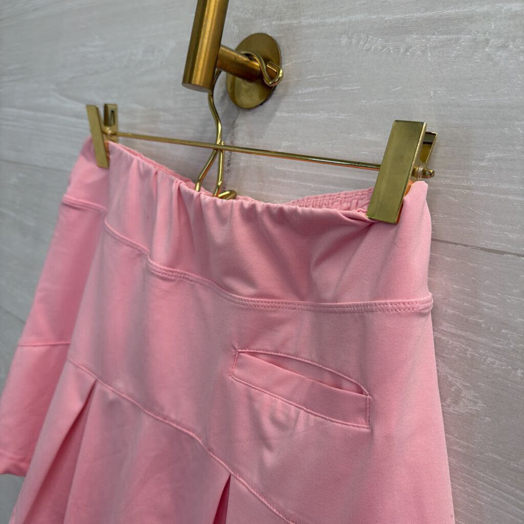 Pink Athletic Skirt With Shorts Extra Small