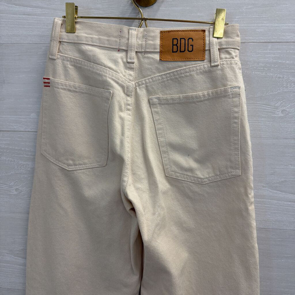 BDG Cream High Rise Baggy Jeans 25