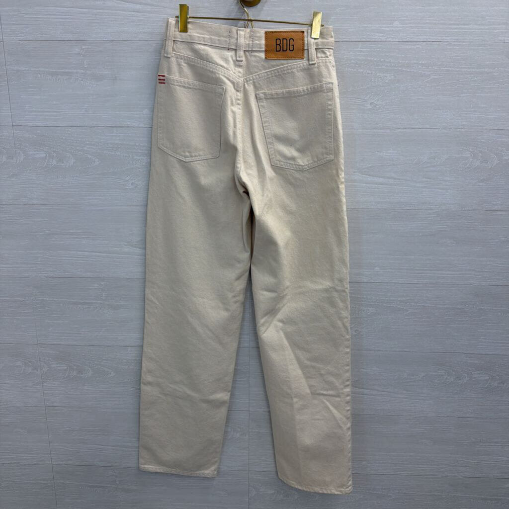 BDG Cream High Rise Baggy Jeans 25