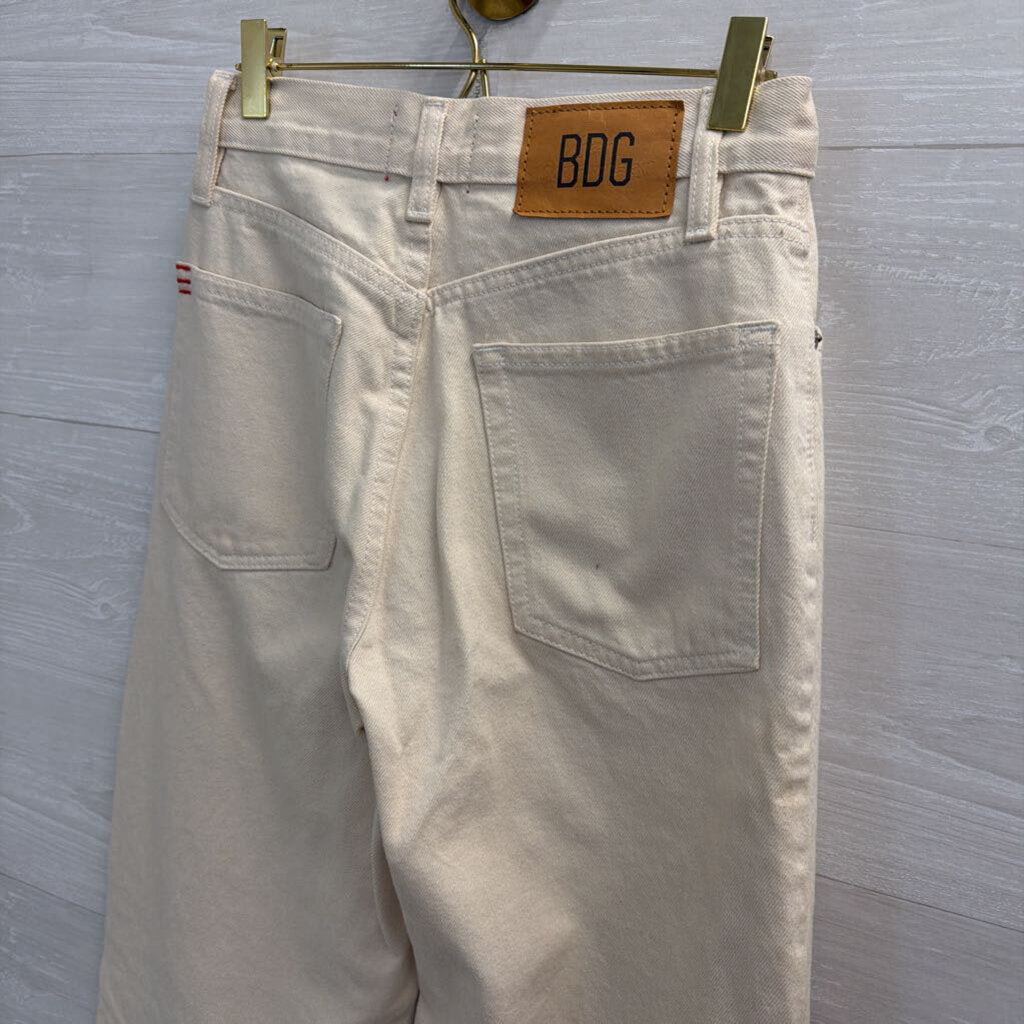 BDG Cream High Rise Baggy Jeans 25