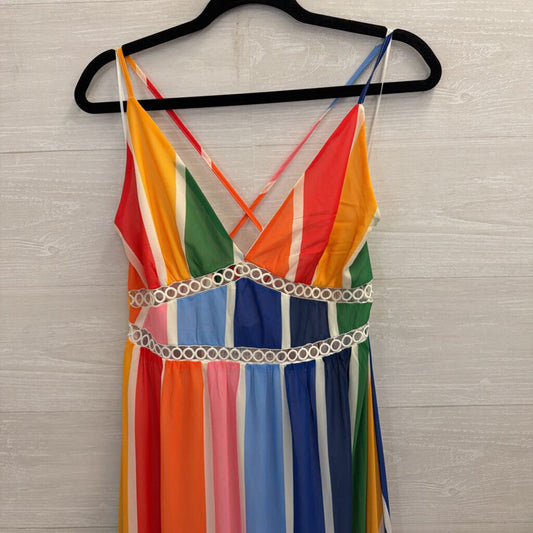 Multicolor Striped Rainbow Maxi Dress