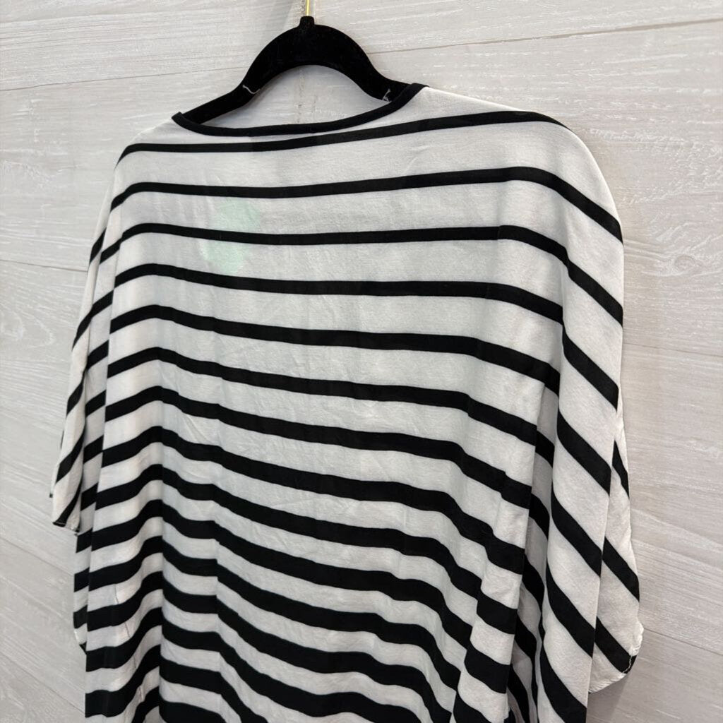 Karen Kane White/ Black Striped Boxy Top Small