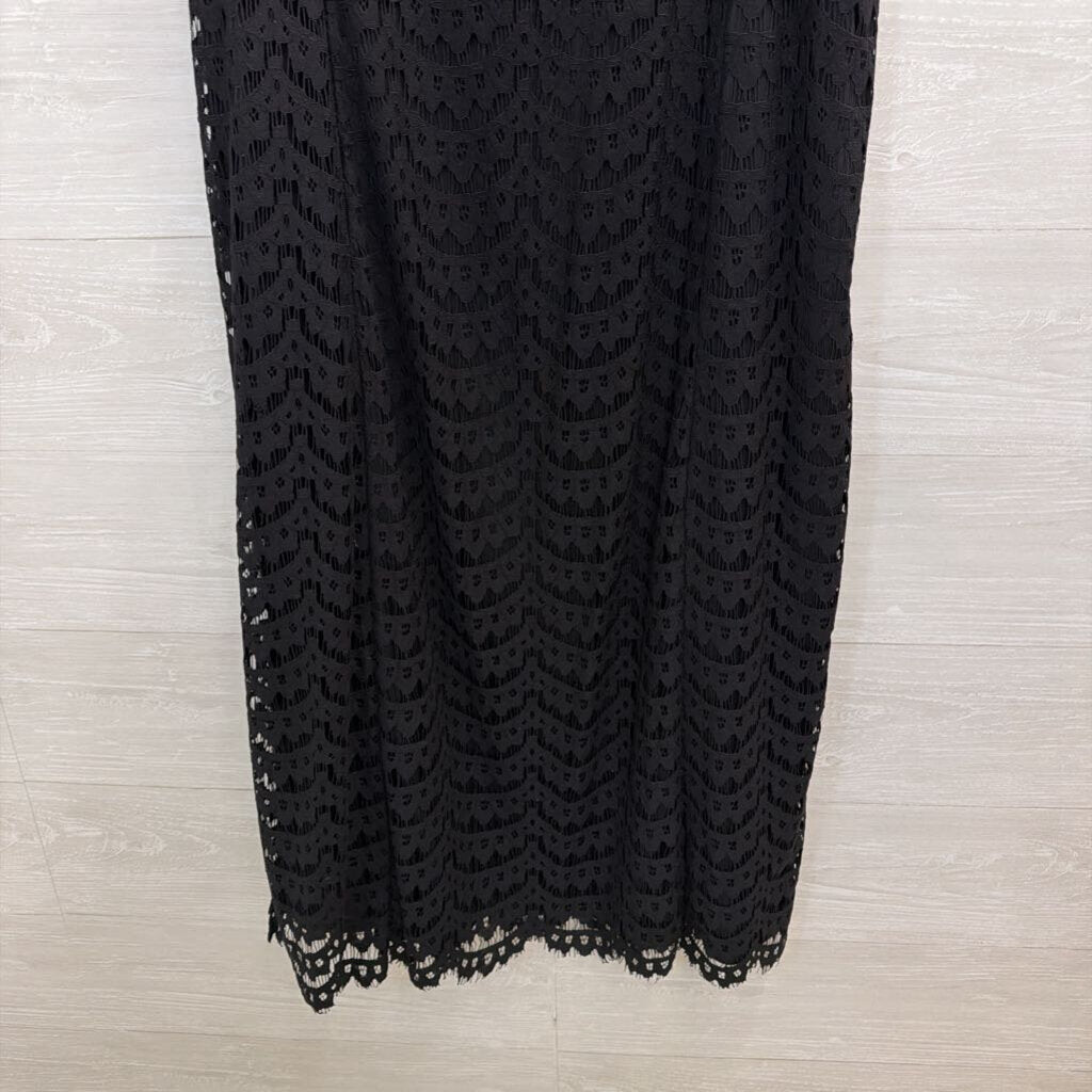 Isaac Mizrahi Black Lace Sleeveless Maxi Dress Extra Large Petite