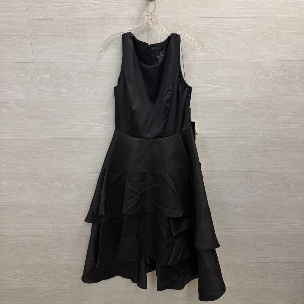 Adrianna Papell Black Sleeveless Fit and Flare Midi Dress 14
