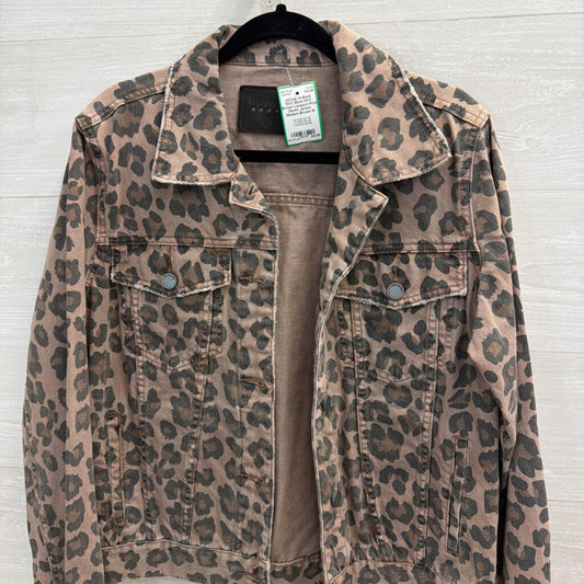 Blank NYC Brown Leopard Print Denim Jacket Medium