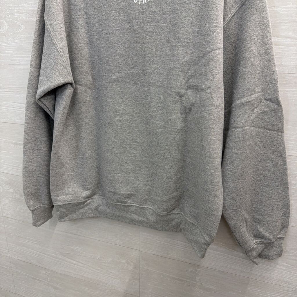 Gildan Grey Football Season In American Crewneck Sweatshirt Large