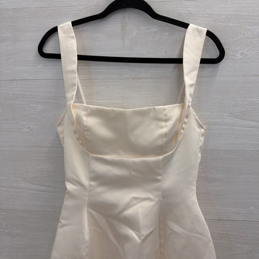 Cream Tie Back Mini Dress Medium