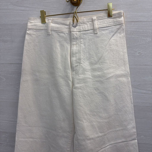 Cream Sailor Wide Leg Jeans 8