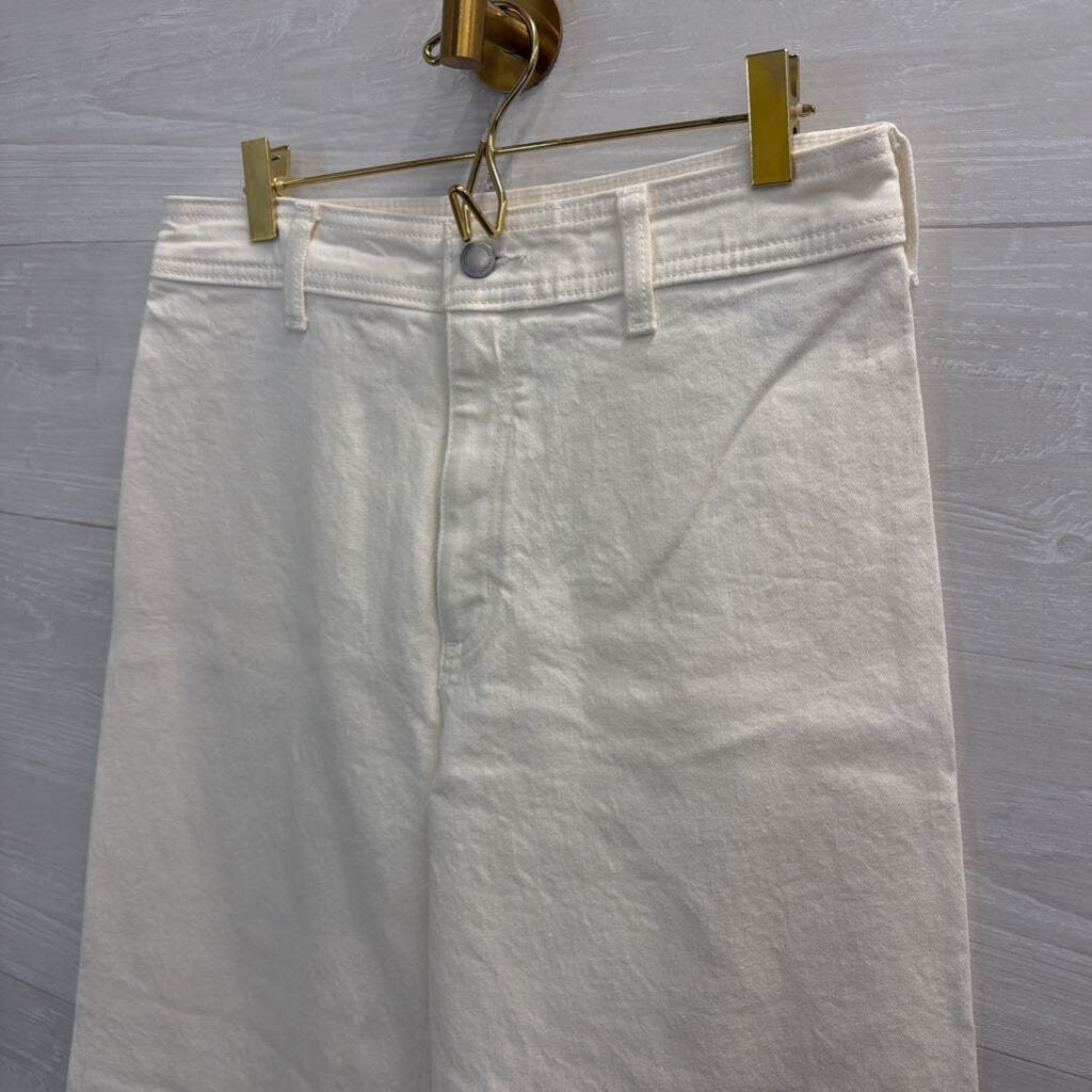 Cream Sailor Wide Leg Jeans 8