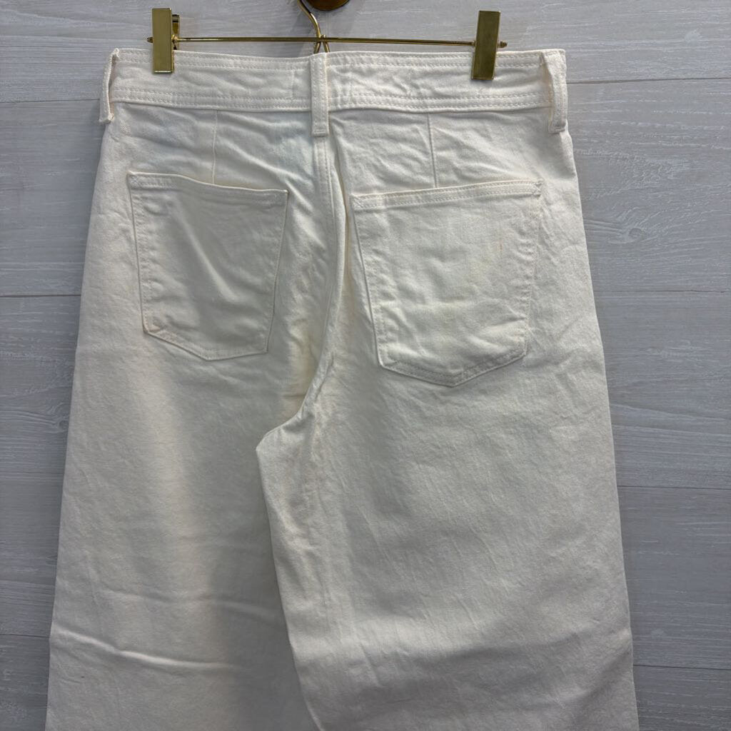 Cream Sailor Wide Leg Jeans 8
