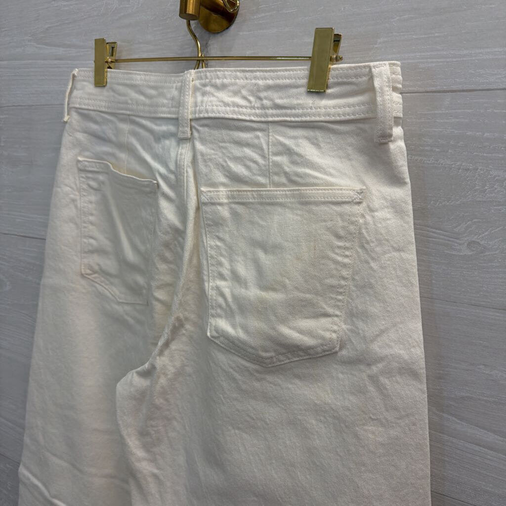 Cream Sailor Wide Leg Jeans 8