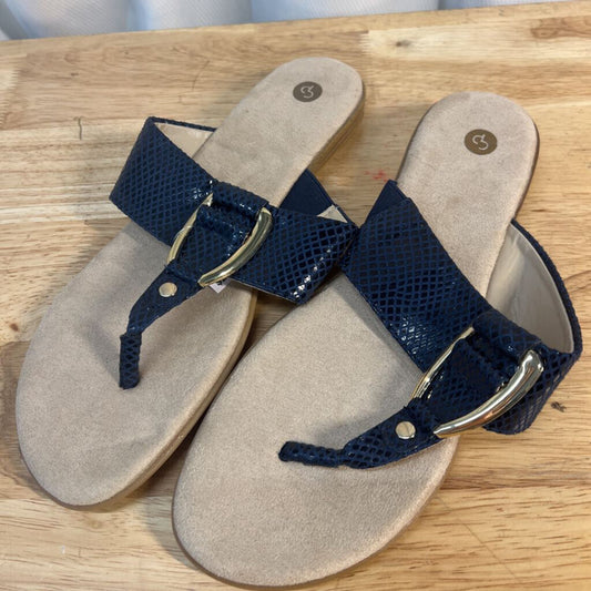 Dress Barn Navy Strap Sandals 10