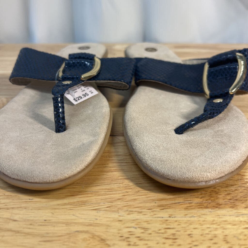 Dress Barn Navy Strap Sandals 10