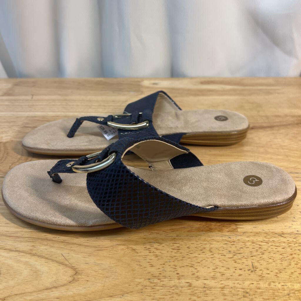 Dress Barn Navy Strap Sandals 10