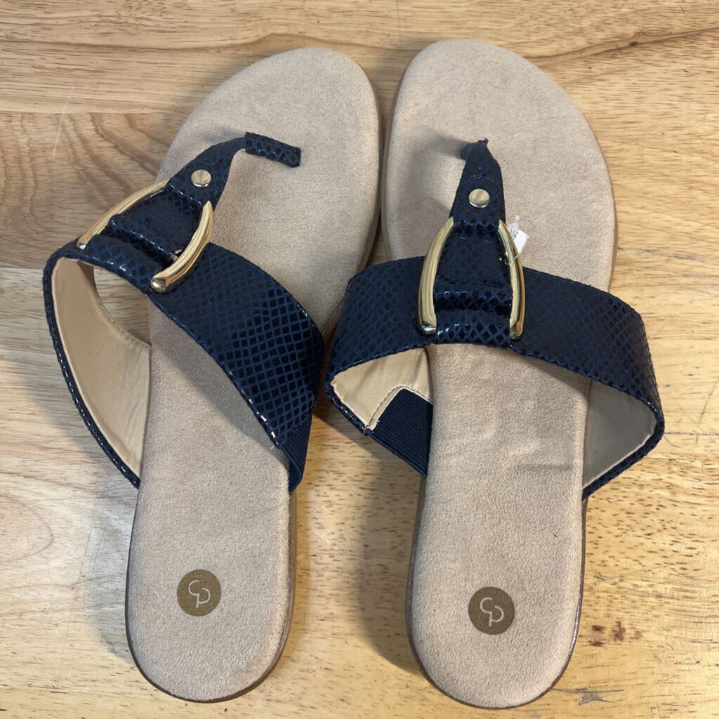 Dress Barn Navy Strap Sandals 10