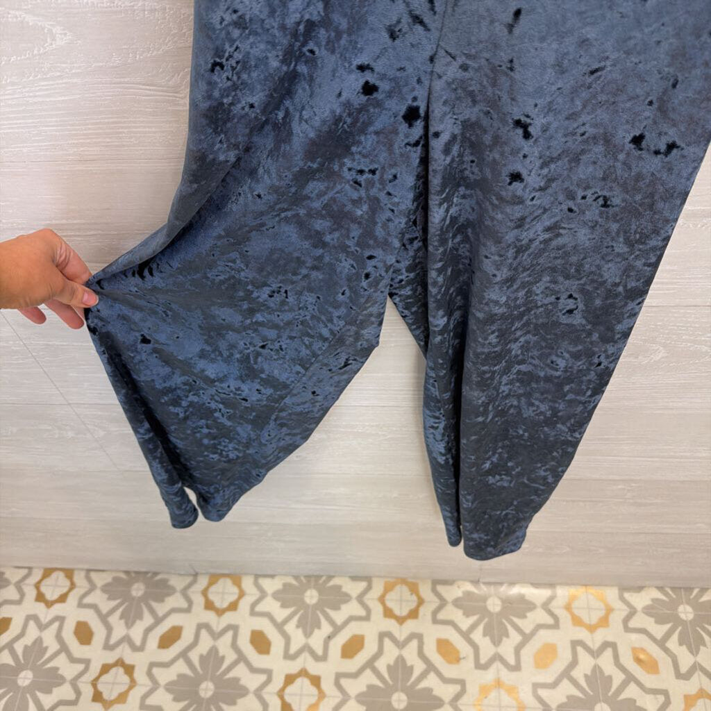Urban Outfitters Blue Crushed Velvet Jumpsuit Medium