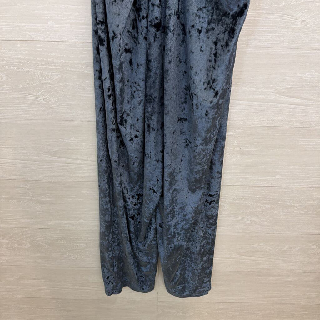 Urban Outfitters Blue Crushed Velvet Jumpsuit Medium