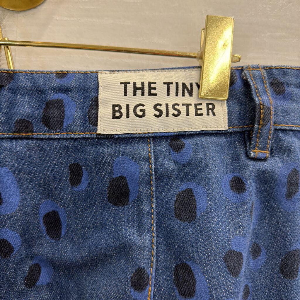 The Tiny Big Sister Printed Denim Barrel Jeans 40