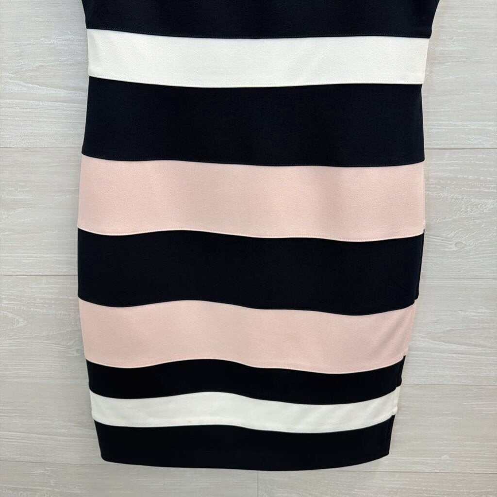 Tommy Hilfiger Pink/ Navy/ White Striped Sleeveless Dress 6