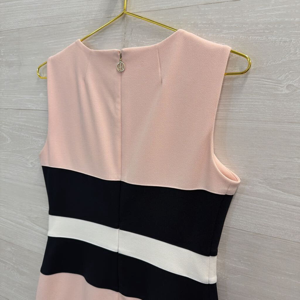 Tommy Hilfiger Pink/ Navy/ White Striped Sleeveless Dress 6