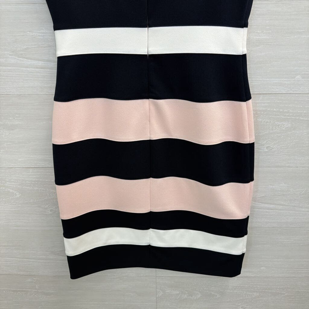 Tommy Hilfiger Pink/ Navy/ White Striped Sleeveless Dress 6