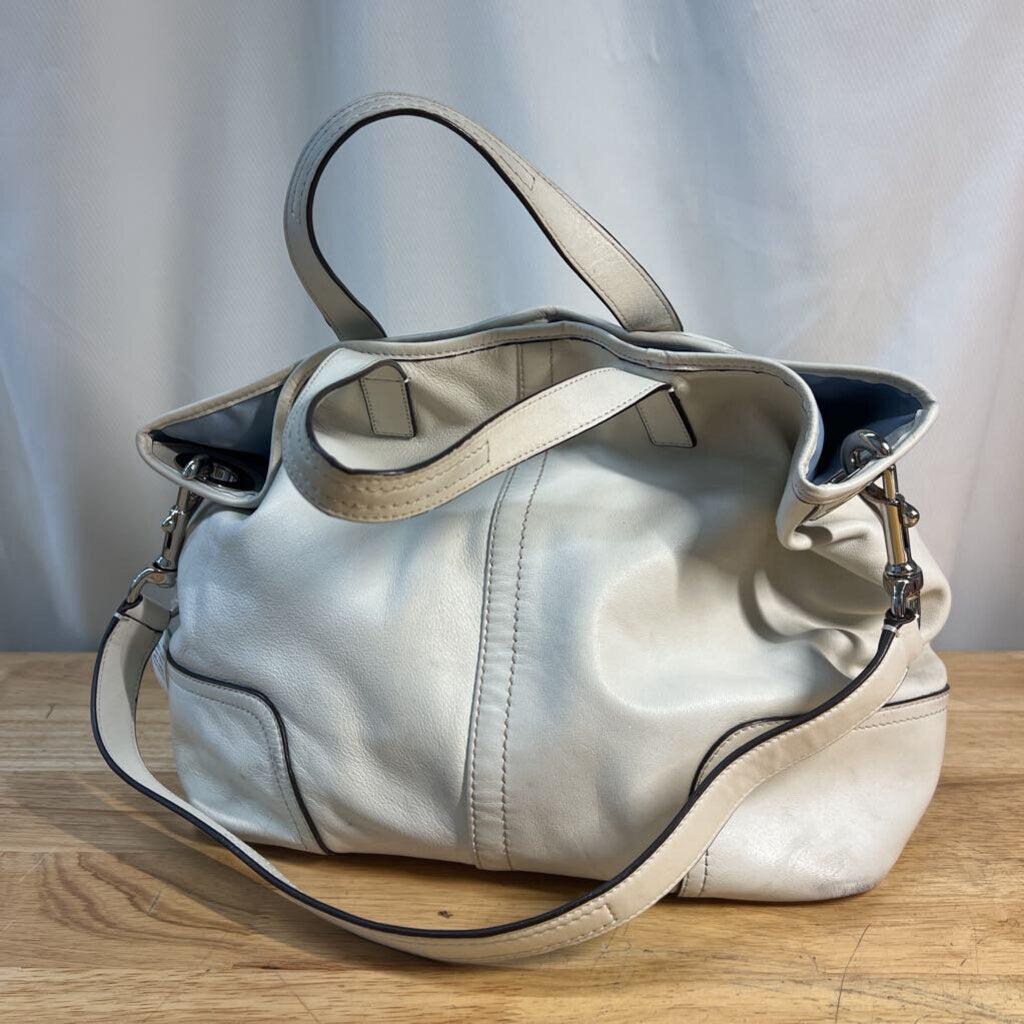 Coach White Leather Hadley Purse