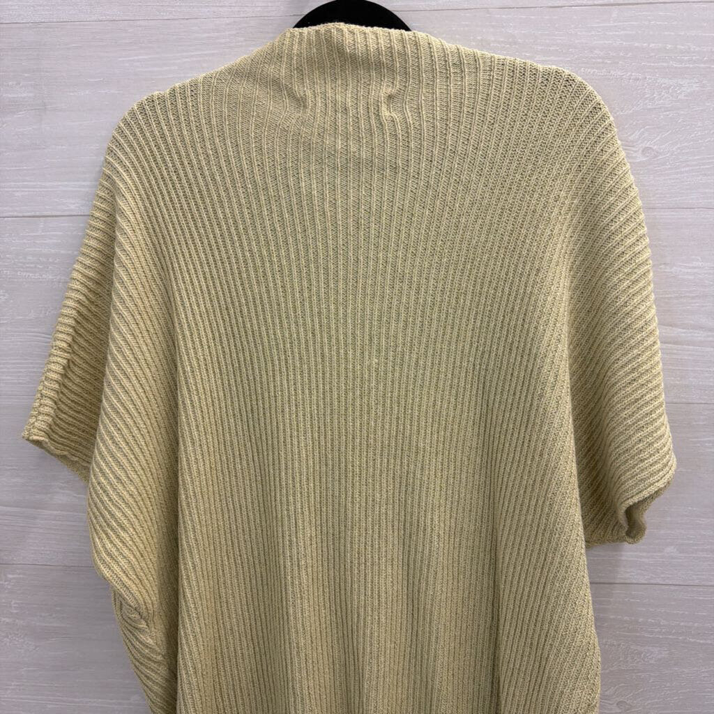 FP Beach Green Knit Mock Neck Short Sleeve Sweater Dress Medium