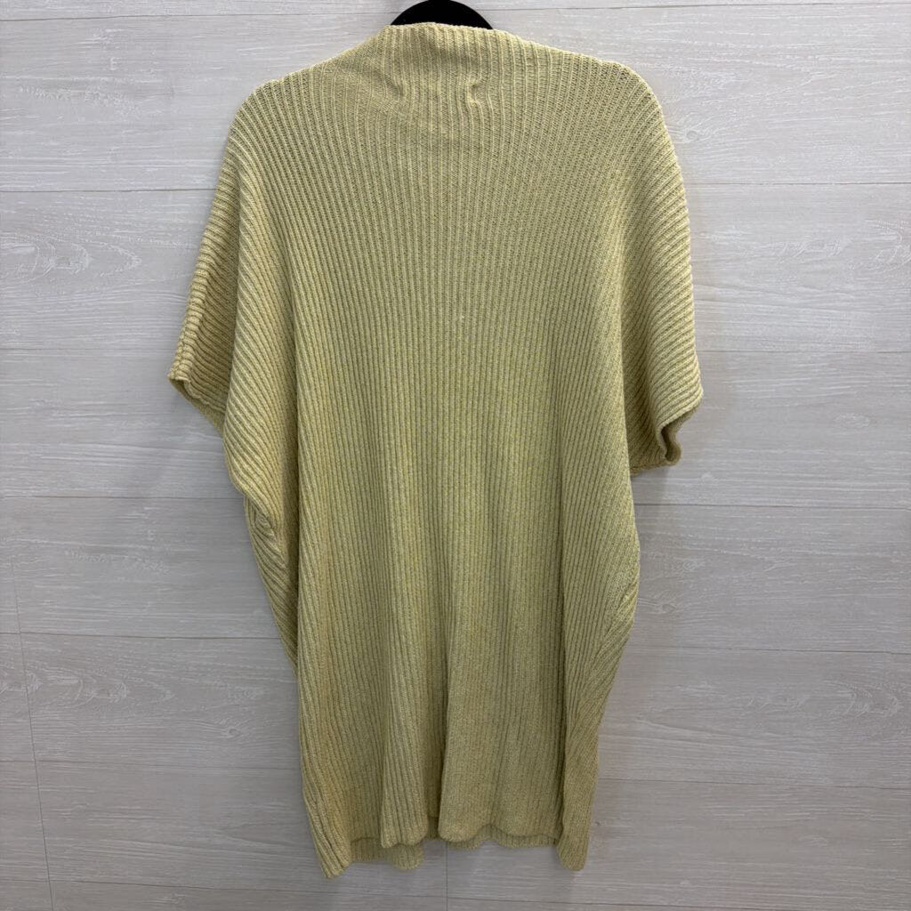 FP Beach Green Knit Mock Neck Short Sleeve Sweater Dress Medium