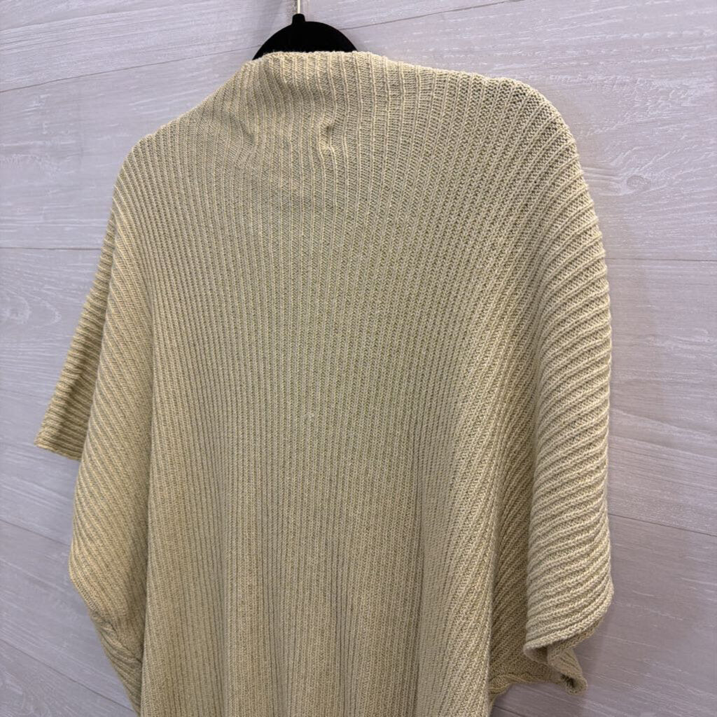 FP Beach Green Knit Mock Neck Short Sleeve Sweater Dress Medium