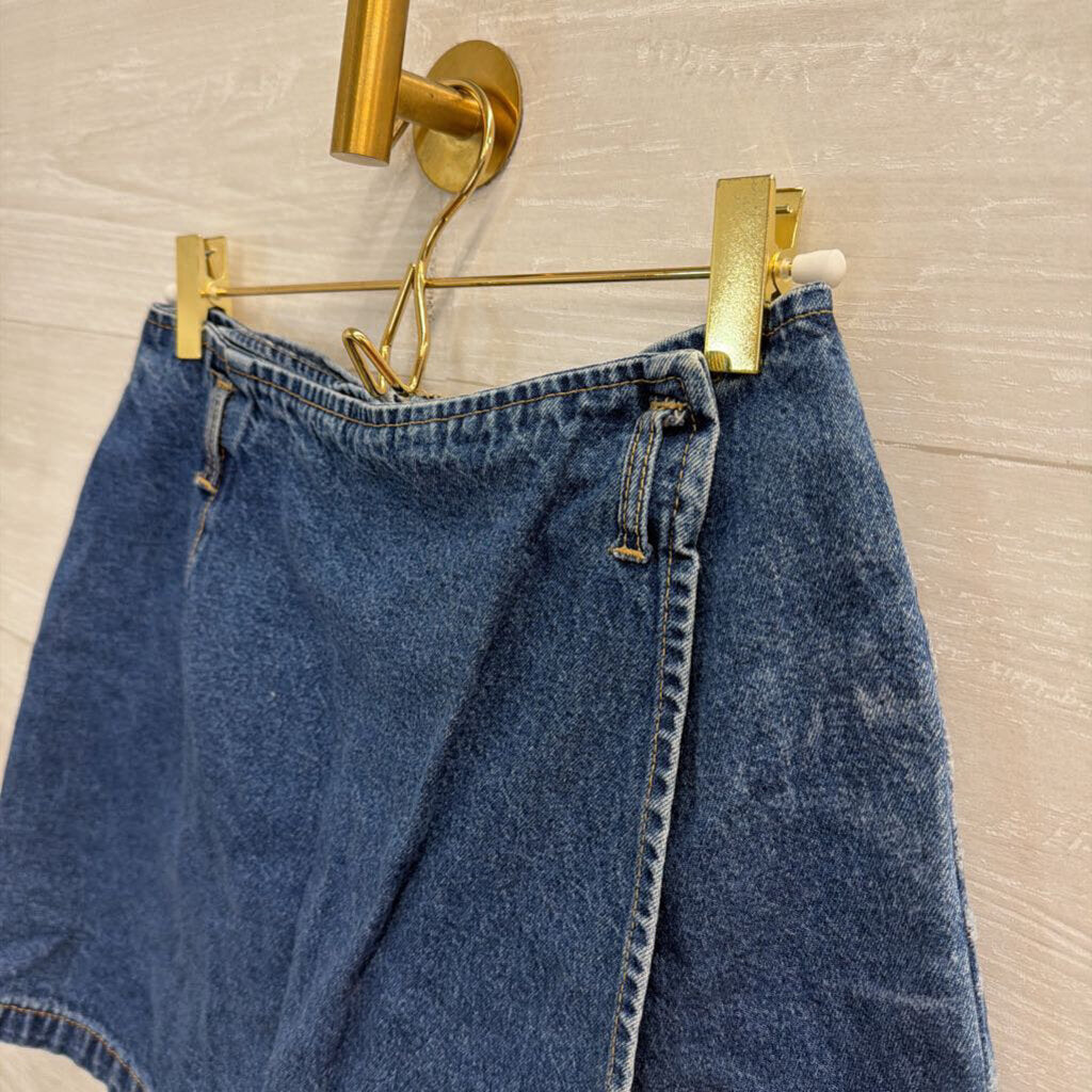Vintage Route 66 Denim Wrap Skort 7/8